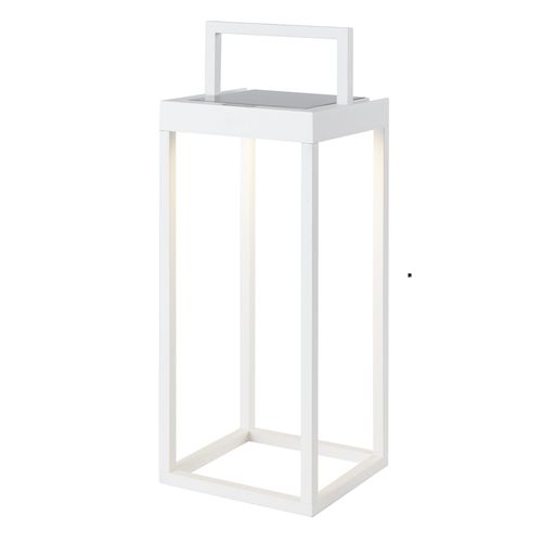 Lanterne Solaire Chic Hydra Blanc Aluminium H34cm