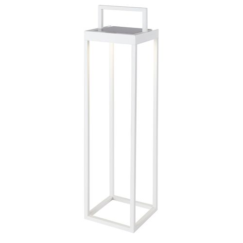 Lanterne Solaire Chic Hydra Blanc Aluminium H50cm