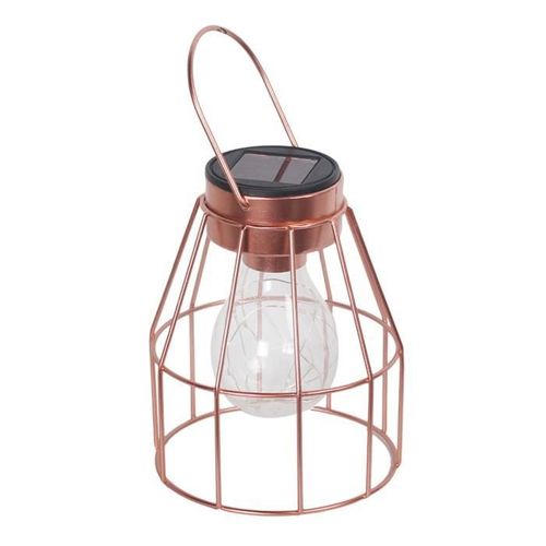 Lampe De Table Solaire : Metal Finition Cuivré