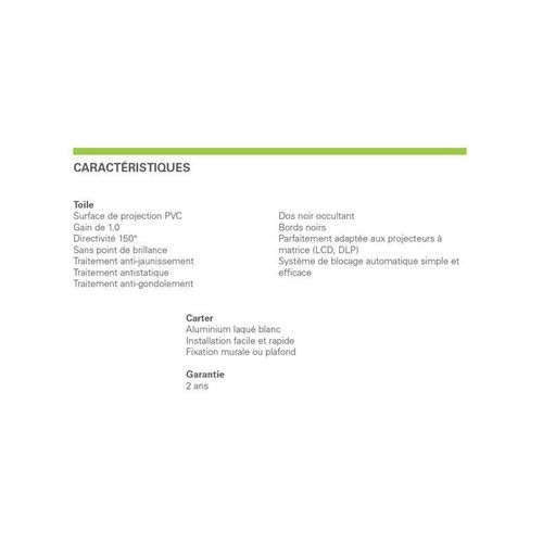 Écran De Projection Manuel 170x170cm - Insman170b