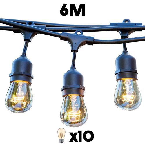 Guirlande Lumineuse Mafy Noir Caoutchouc 6 Mètres