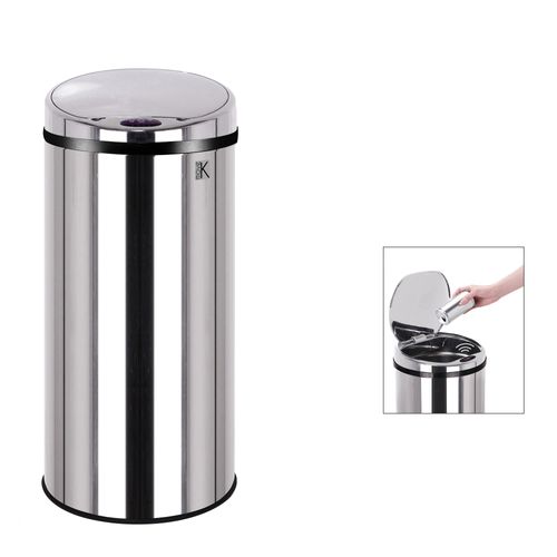 Poubelle De Cuisine Automatique Artic Argent Acier Inoxydable 30l