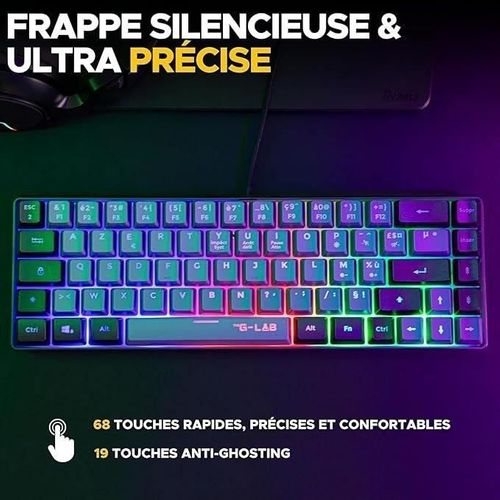 Pack Gamer 2 En 1 - Combo Hydro - Souris Filaire - Clavier Filaire - Gris/noir - Rgb