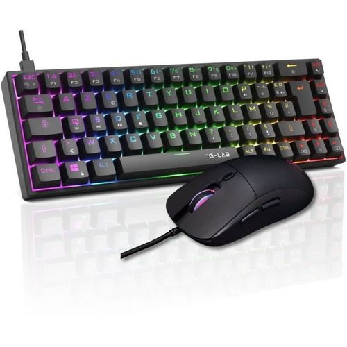Pack Gamer Mécanique E-sport 2 En 1 -  Combo Titan - Souris 12800 Dpi - Clavier Mécanique