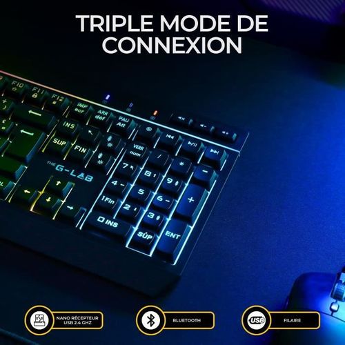 Clavier Gamer Sans Fil - Keyz Tungsten Ex - 32 Macros Configurables