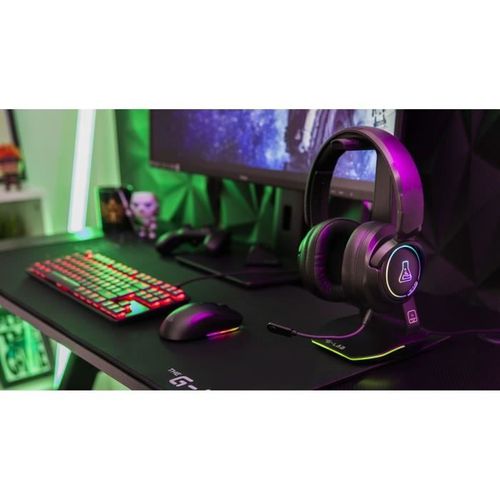 Casque Gamer Sans Fil - Korp Iridium - Microphone - Rgb - PC/ps4/xbox One - Noir