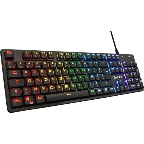 Clavier Gamer - Keyz Platinium - Mécanique - Ultra Low Profile - Rgb - Filaire - Azerty - Noir
