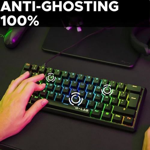 Clavier Gamer - Keyz Thallium Tkl - Mécanique (switch Rouge) - Rgb - Filaire - Azerty - Noir