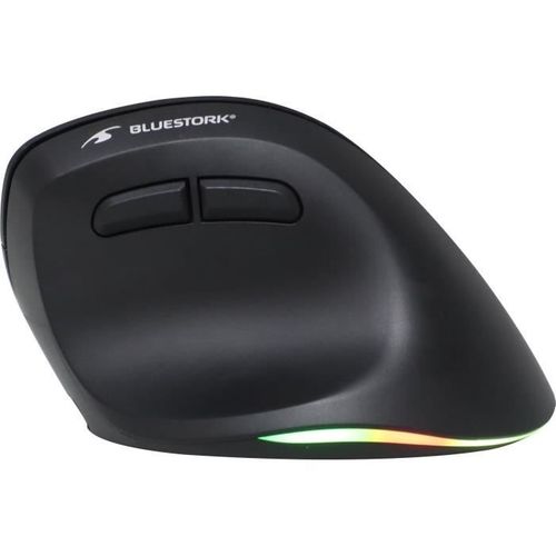 Souris Ergonomique Sans Fil - Bluestork - Ergo Lumi - PC/mac - Noir