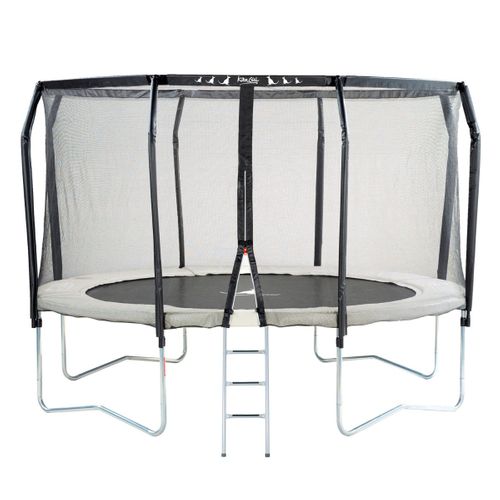 Trampoline De Jardin Rond D.426cm Avec Filet De Sécurité + Échelle - Fabrication Européenne - Famil