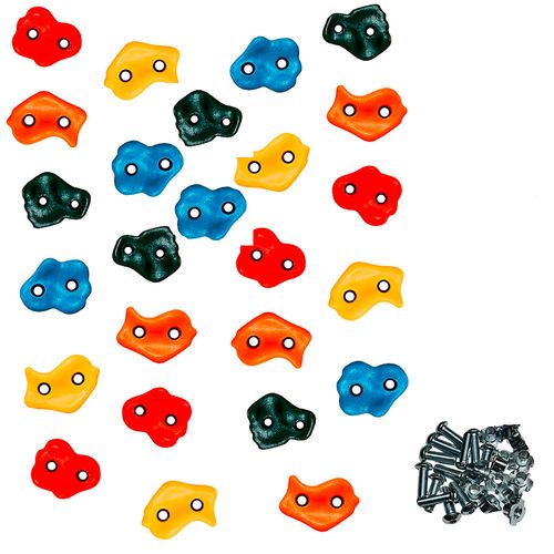 25 Pierres à Grimper D'escalade Pour Structures De Jeux - Fixations Inclues