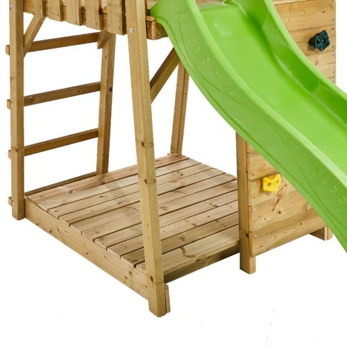 Tour De Jeux Bois Wiki - Toboggan, Escalade, Cabane Et Bac à Sable