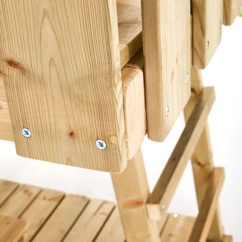 Tour De Jeux Bois Wiki -  Toboggan, Escalade, Cabane, Table Et Bac à Sable