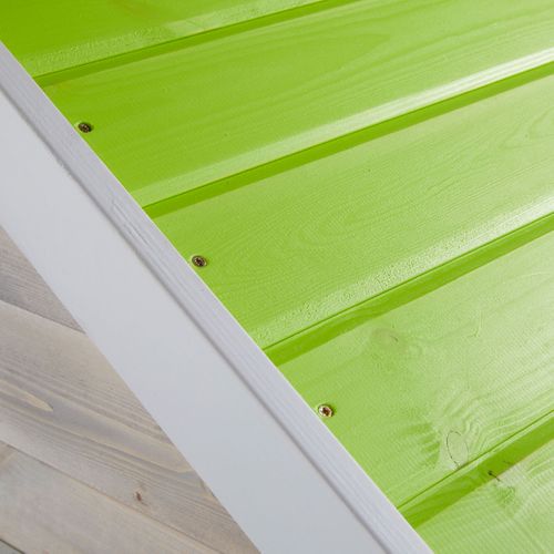 Maison De Jardin Enfant Extérieur - Cabane En Bois Avec Plancher - Toit Étanche - Vert Et Blanc