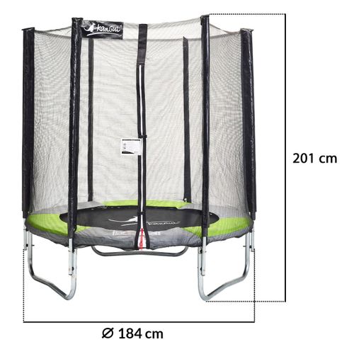 Trampoline Rond D.180cm Avec Filet De Sécurité - Ralli180