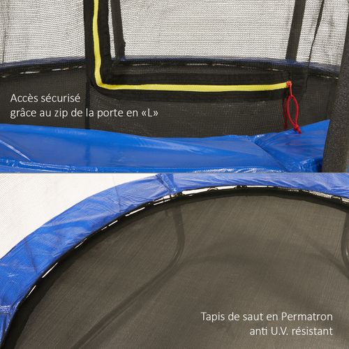 Trampoline Rond D.180cm Avec Filet De Sécurité Intérieur - Fpr 180