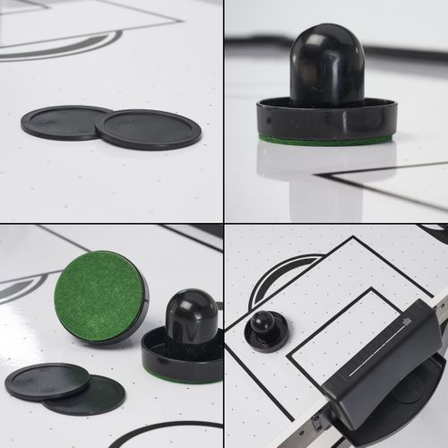 Table De Jeux 4 En 1 - Babyfoot Barres Télescopiques, Ping Pong, Hockey, Basket