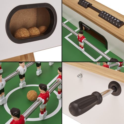 Baby Foot Ado et Adultes - Blanc/bois - 3 Balles Liège