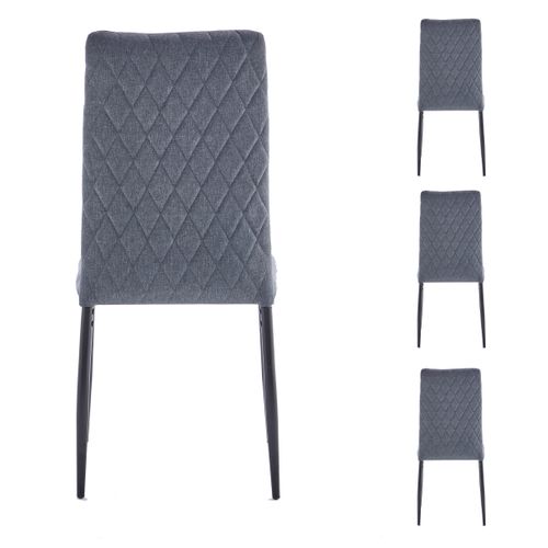 Lot de 4 Chaises ANNIE Gris