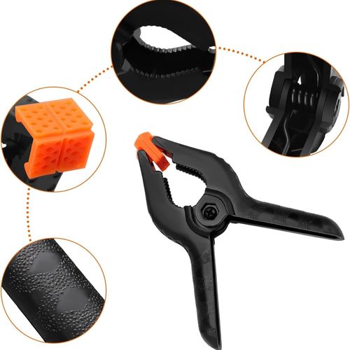 Pack De 4 Pinces à Ressort En Nylon Robuste Serre-joint Polyvalent Pour Bricolage - Ouverture 50mm