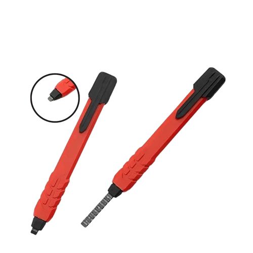Crayon De Chantier Porte-mine Avec Taille-crayon Intégré Et 12 Recharges