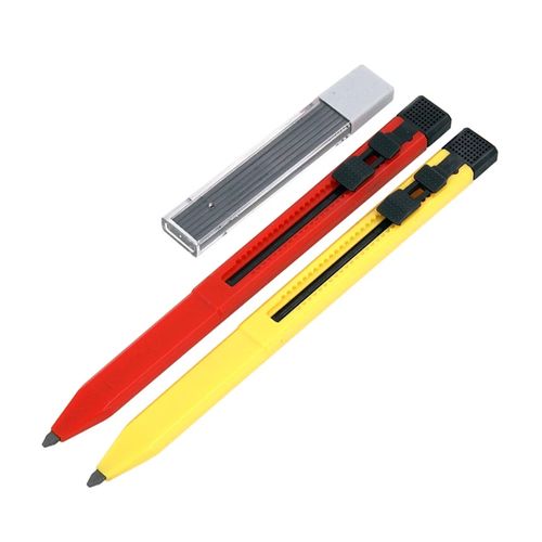 Crayon De Chantier Porte-mine Avec Taille-crayon Intégré Et 12 Recharges