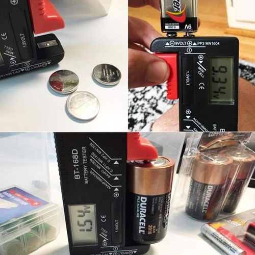 Testeur De Piles Universel Pour Aa, Aaa, C, D, 9v Et Piles Boutons
