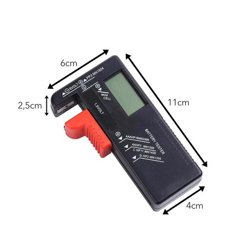 Testeur De Piles Universel Pour Aa, Aaa, C, D, 9v Et Piles Boutons