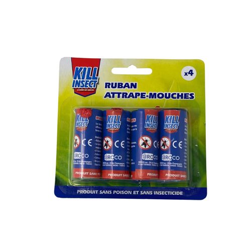 Pack De 4 Rubans Attrape-mouches – Sans Insecticide, Inodore et Facile à Installer