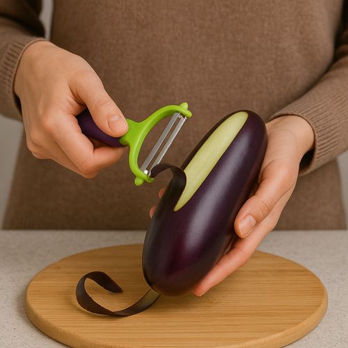 Éplucheur Légumes 16 Cm – Manche Aubergine Original - Pratique et Design