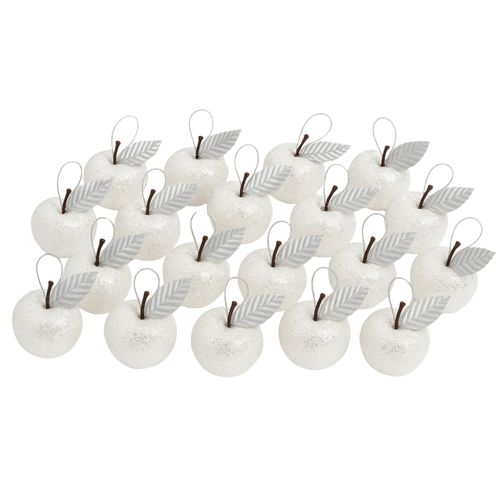 Pack De 18 Pommes Neige à Suspendre – Décorations De Noël Éblouissantes Pour Sapin