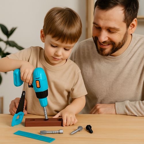 Coffret Outils Enfants 11 Pièces Avec Visseuse Jouet