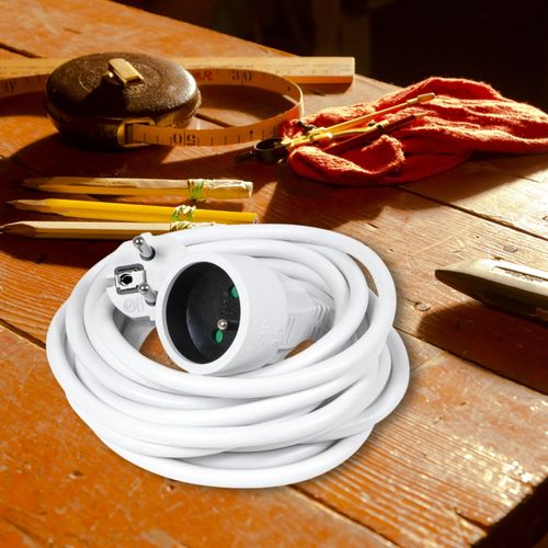Rallonge Électrique 10m – 3500w 220-240v - Blanche Intérieur