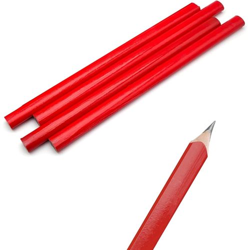 Lot De 4 Crayons De Charpentier 17,5 Cm – Marquage Précis Bois et Béton