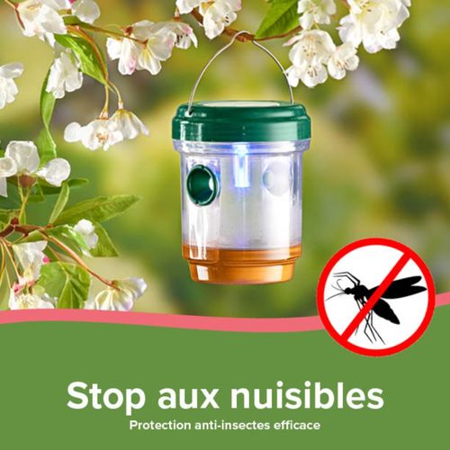Pack 2 Pièges Solaire Anti-moustiques et Guêpes Extérieur