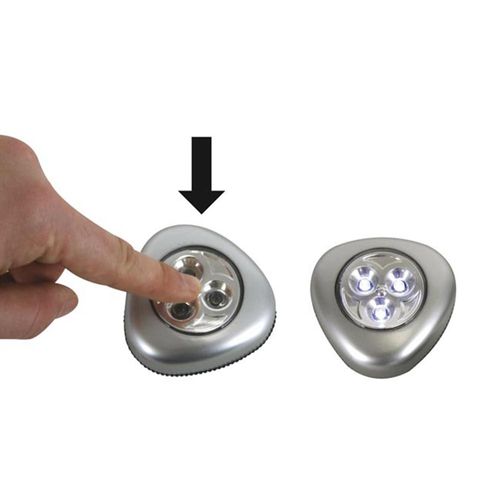 Lot De 3 Lampes à Poussoir LED Sans Fil - Éclairage D'appoint Pratique Pour Placards, Cuisines