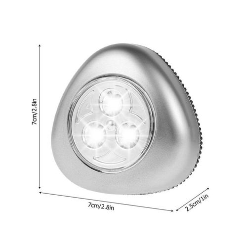 Lot De 3 Lampes à Poussoir LED Sans Fil - Éclairage D'appoint Pratique Pour Placards, Cuisines