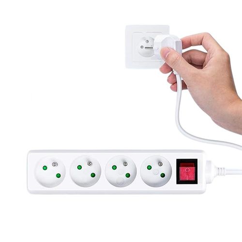 Bloc Multiprise 4 Prises Avec Interrupteur 230v 16a