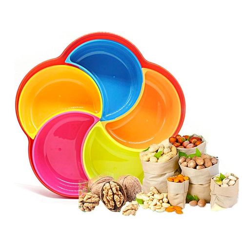 Boîte Hermétique Set Apéro En Fleur Avec Couvercle Et Compartiments Amovibles