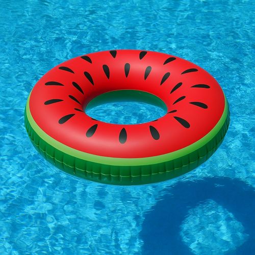 Bouée Gonflable Géante Forme Pastèque 80 Cm Multicolore Pour Enfants Et Adultes Piscine Ou Plage