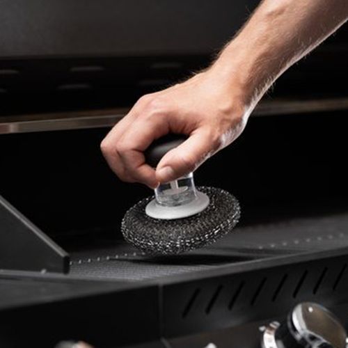 Lot De 2 Éponges Métalliques Avec Distributeurs De Savon–nettoyage Simplifié Des Planchas Et Grilles