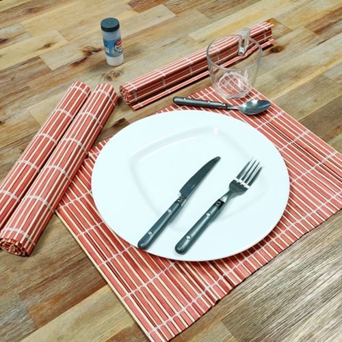 2 Lots De 4 Sets De Table En Bambou - Résistants Et Faciles à Nettoyer