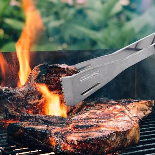 Lot De 2 Pinces De Cuisine En Inox Pour Barbecue Et Plancha