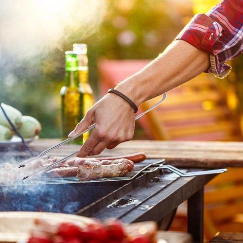 Lot De 2 Pinces De Cuisine En Inox Pour Barbecue Et Plancha