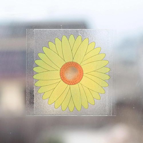 Stickers Anti-mouches Motif Tournesol – Pack De 4, Usage Intérieur, Non Toxique