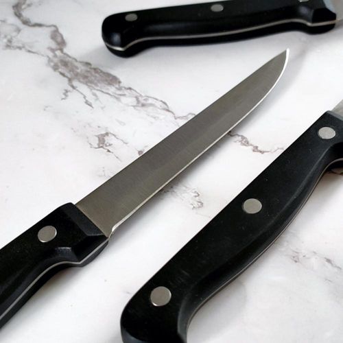 2 Lots De 3 Couteaux à Steak En Acier Inoxydable – Lame Lisse 11 Cm