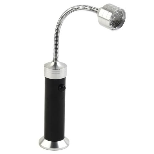 Lampe LED Barbecue Avec Base Aimantée Tête Inclinable 360 Degrés Col Flexible 9 LEDs Blanches Pour G