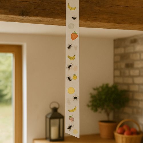 Set De 4 Pièges à Mouches Adhésifs – Motif Fruits, Sans Produits Chimiques