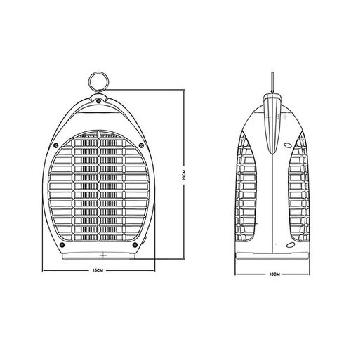 Lampe Anti-moustiques 4 LED Uv Ovale Électrique Et Silencieuse Pour Intérieur Avec Portée De 40 M²
