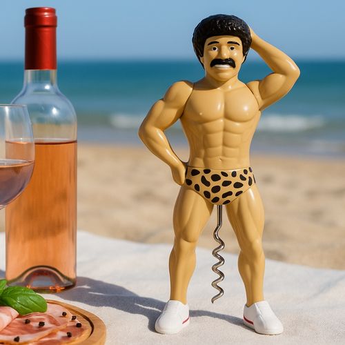 Tire-bouchon Homme Muscleman Moustache 20cm Modèle Insolite Et Original Accessoire Apéro Fun Et Desi